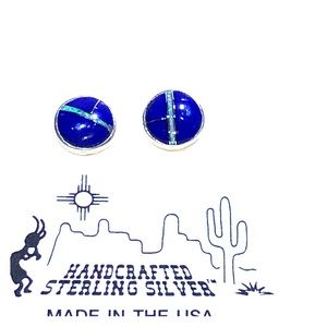 Lapis lazuli silver earrings
